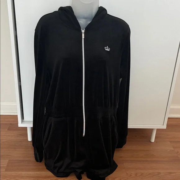 Juicy Couture Black Hooded Jumpsuit - Picture 3 of 14